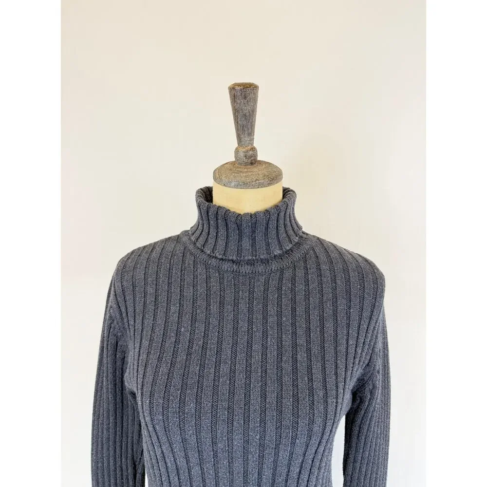 Eddie Bauer Gray 100% Cotton Sweater Medium #0606